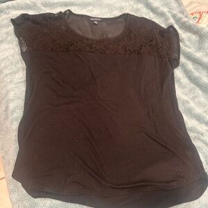 American Eagle Outfitters Sheer Black Lace Top